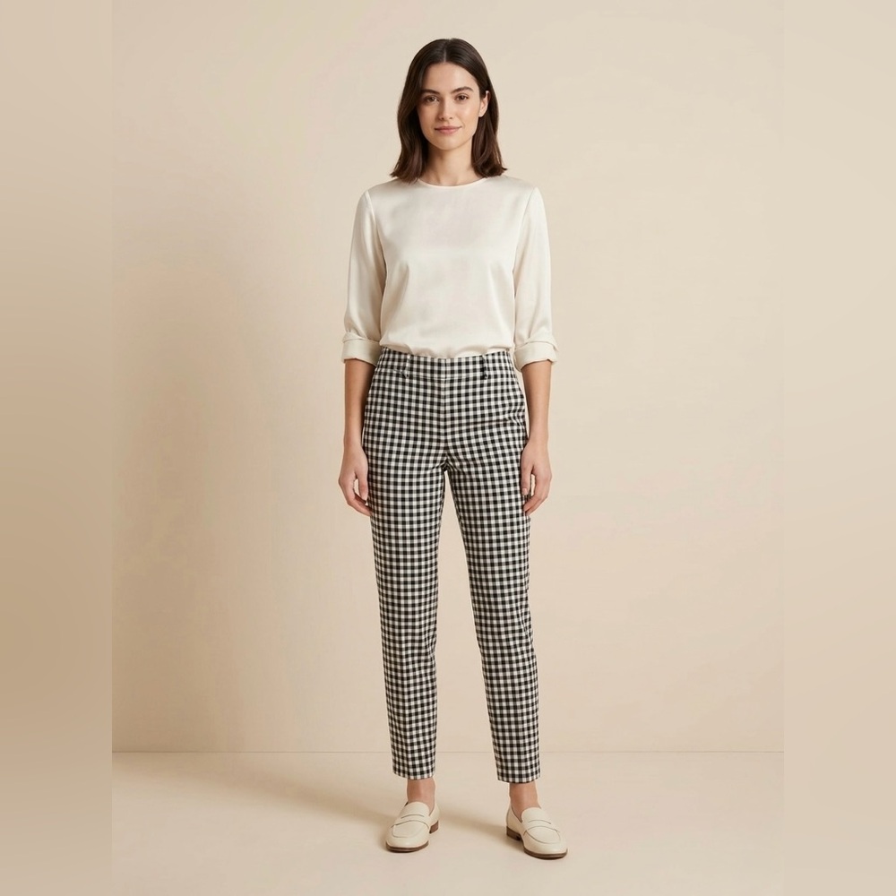 Talbots Black & White Gingham Trousers
